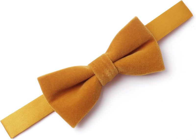 PACGOTH Store Pre-Tied Velvet Bow Ties for Toddlers - Solid, Adjustable Child Bow Ties With Gift Box - Image 1